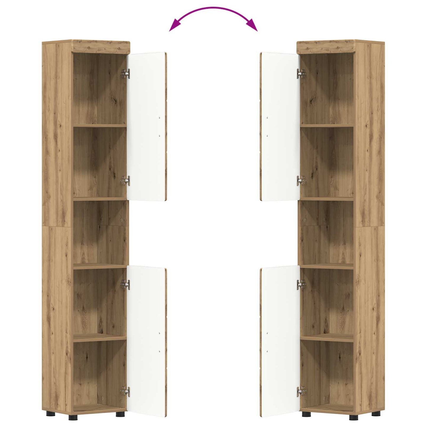 Badezimmerschrank-Set TULUM Artisan-Eiche 37 x 31,5 x 203 cm