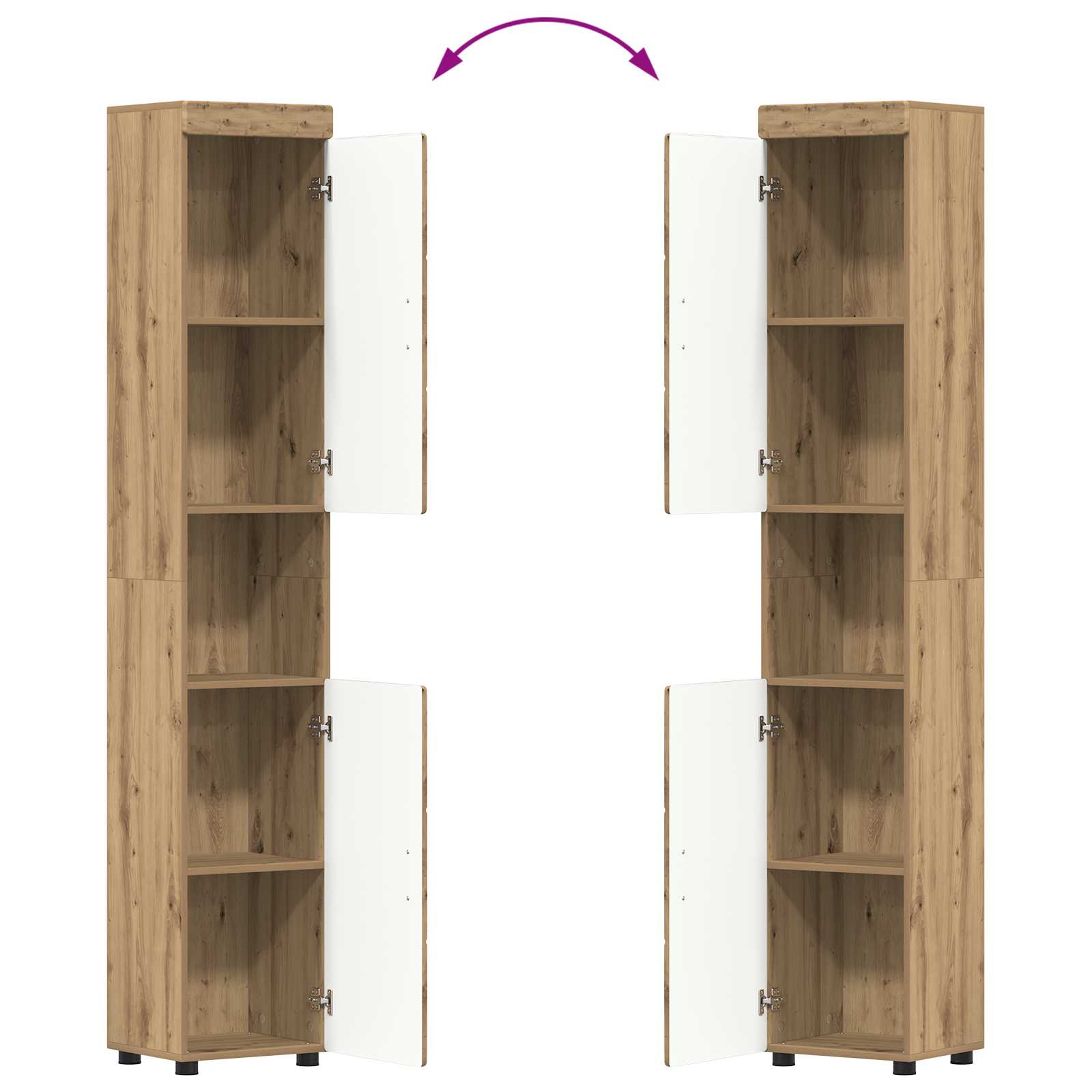 Badezimmerschrank-Set TULUM Artisan-Eiche 37 x 31,5 x 203 cm