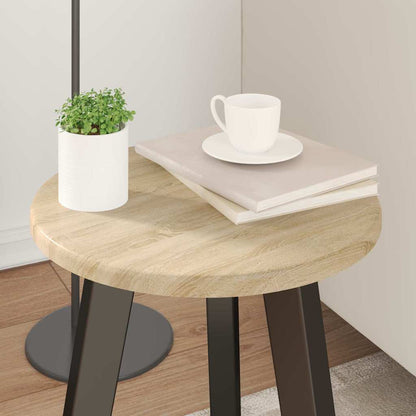Tischplatte Ø 30 x 1,5 cm Rund Holzwerkstoff Sonoma-Eiche