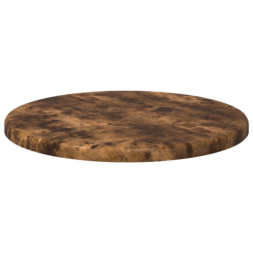 Tischplatte Ø 30 x 1,5 cm Rund Holzwerkstoff Raucheiche