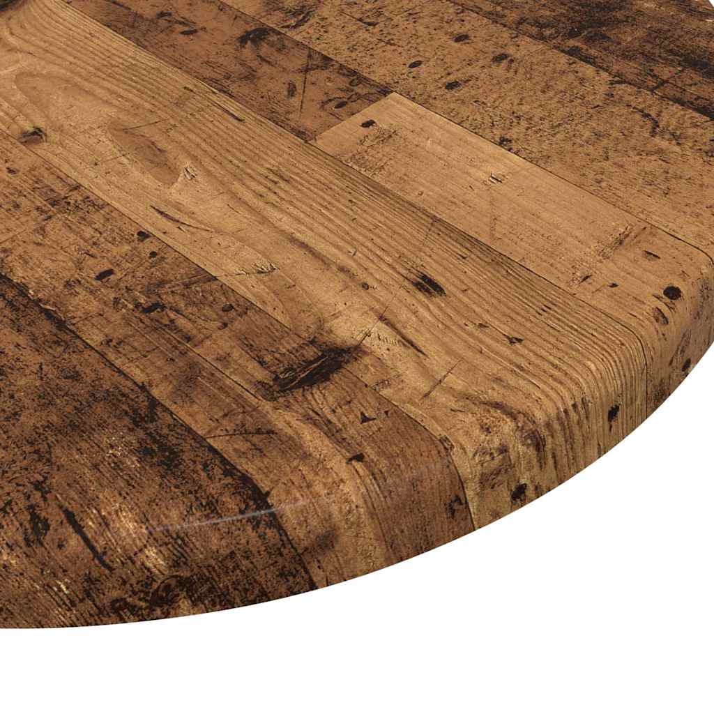 Tischplatte Ø 30 x 1,5 cm Rund Holzwerkstoff Altholz