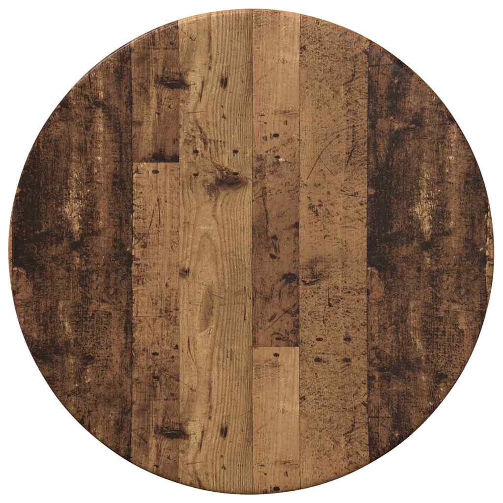 Tischplatte Ø 30 x 1,5 cm Rund Holzwerkstoff Altholz