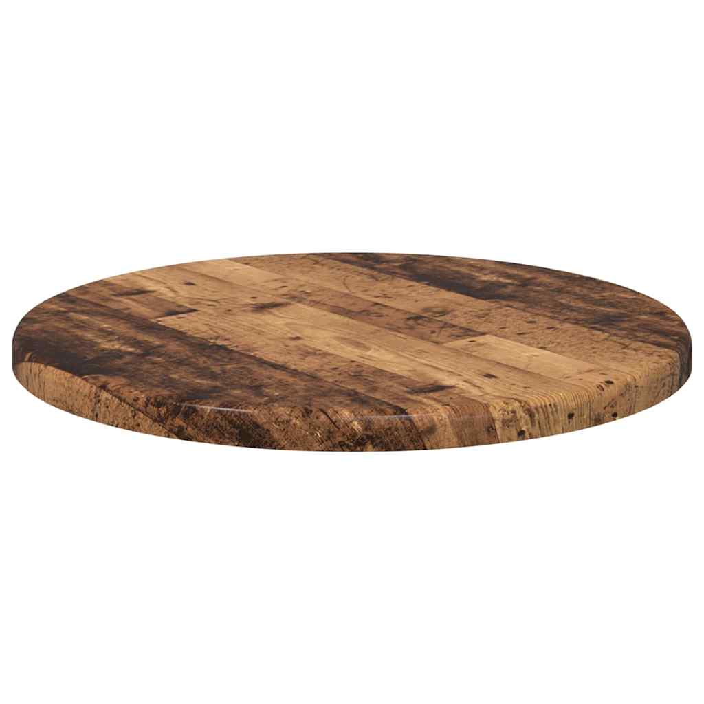 Tischplatte Ø 30 x 1,5 cm Rund Holzwerkstoff Altholz
