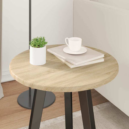 Tischplatte Ø 40 x 1,5 cm Rund Holzwerkstoff Sonoma-Eiche