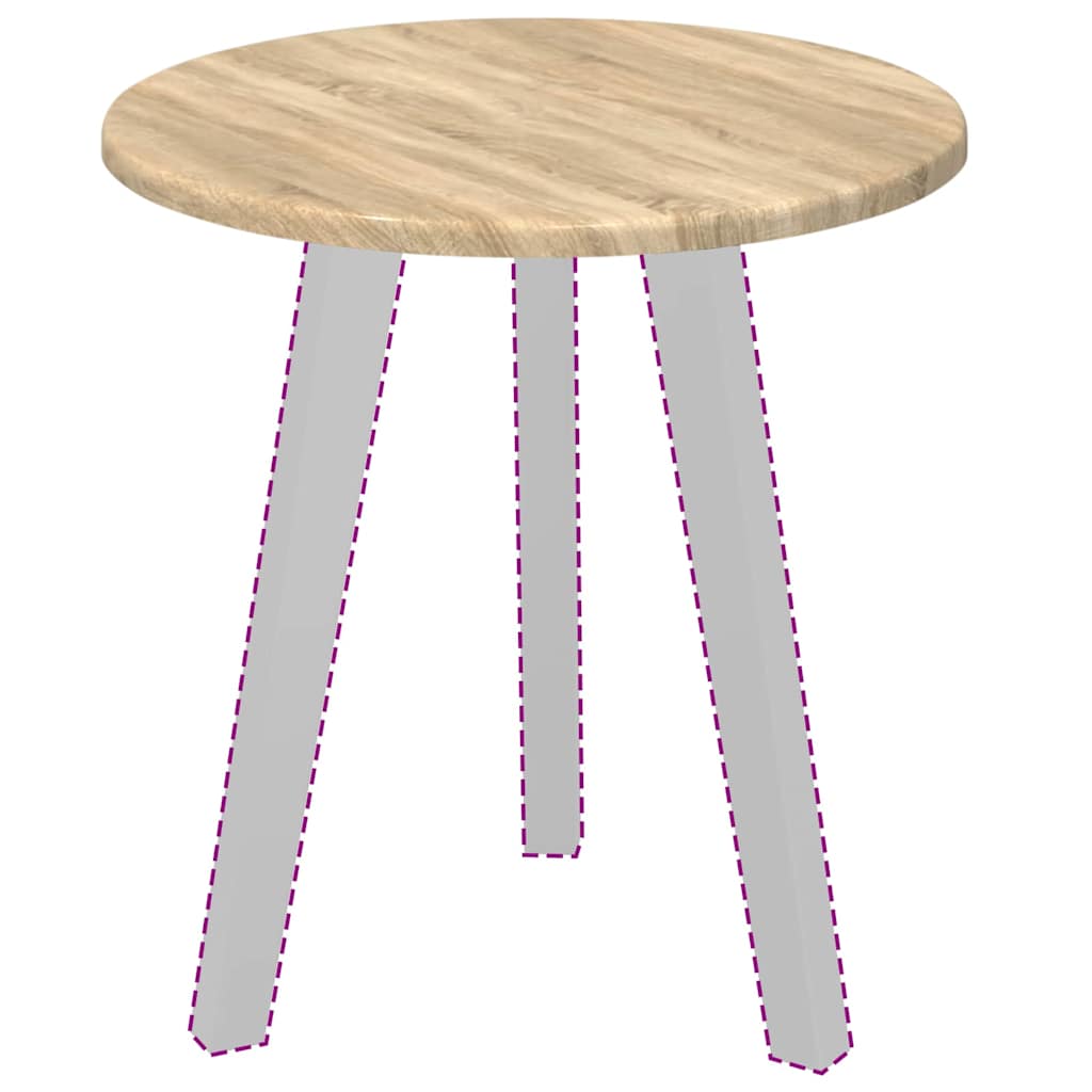Tischplatte Ø 40 x 1,5 cm Rund Holzwerkstoff Sonoma-Eiche