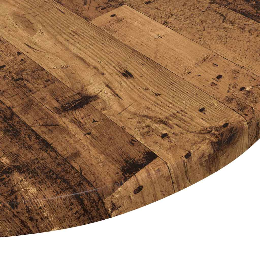 Tischplatte Ø 40 x 1,5 cm Rund Holzwerkstoff Altholz