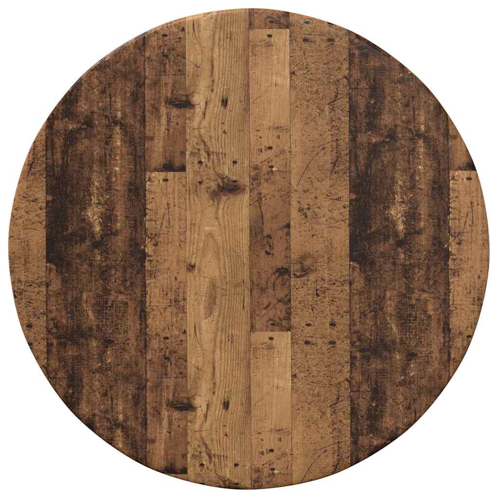 Tischplatte Ø 40 x 1,5 cm Rund Holzwerkstoff Altholz