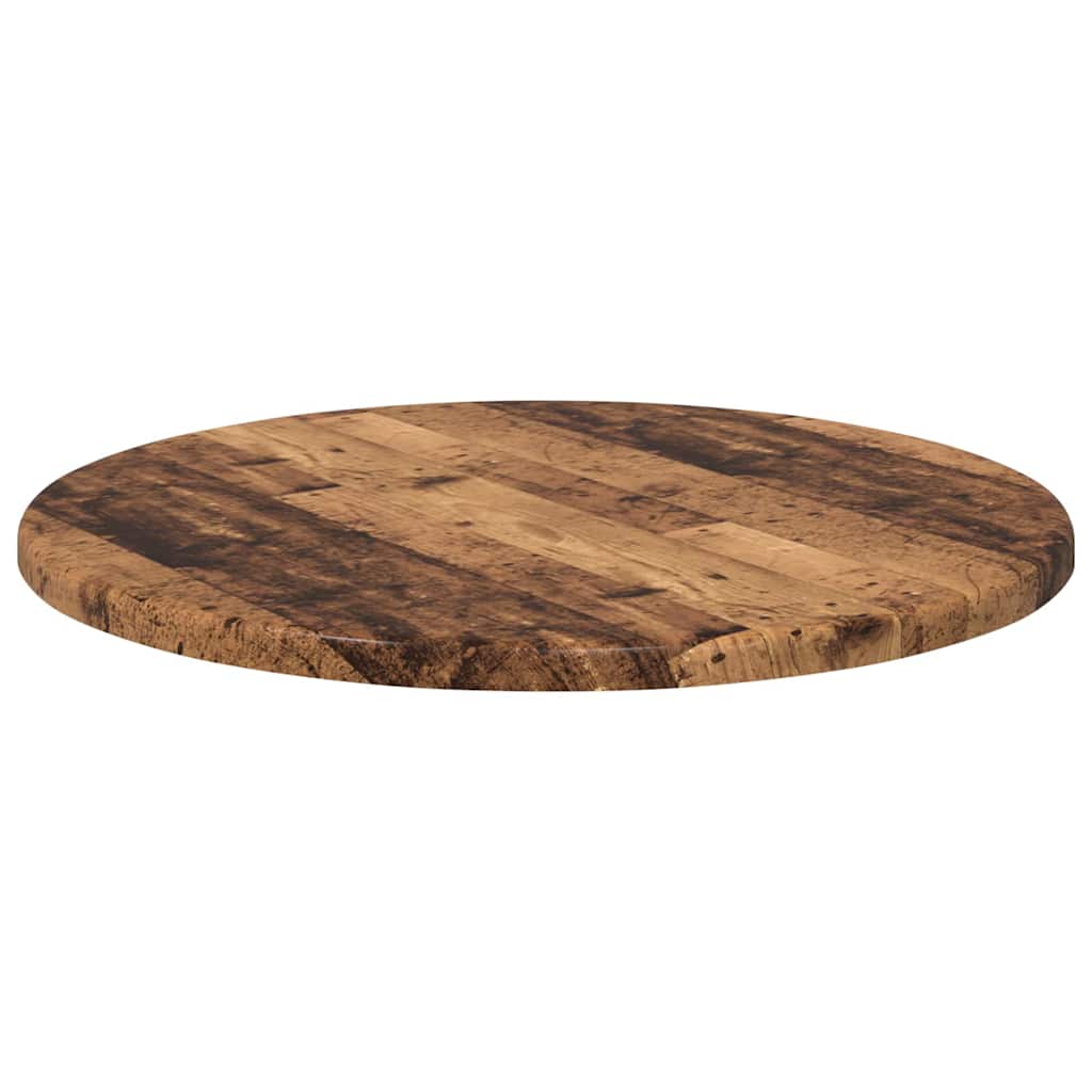 Tischplatte Ø 40 x 1,5 cm Rund Holzwerkstoff Altholz