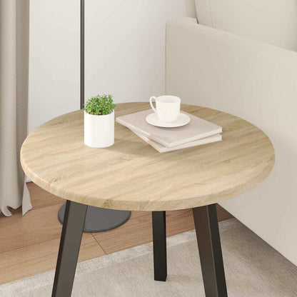 Tischplatte Ø 50 x 1,5 cm Rund Holzwerkstoff Sonoma-Eiche