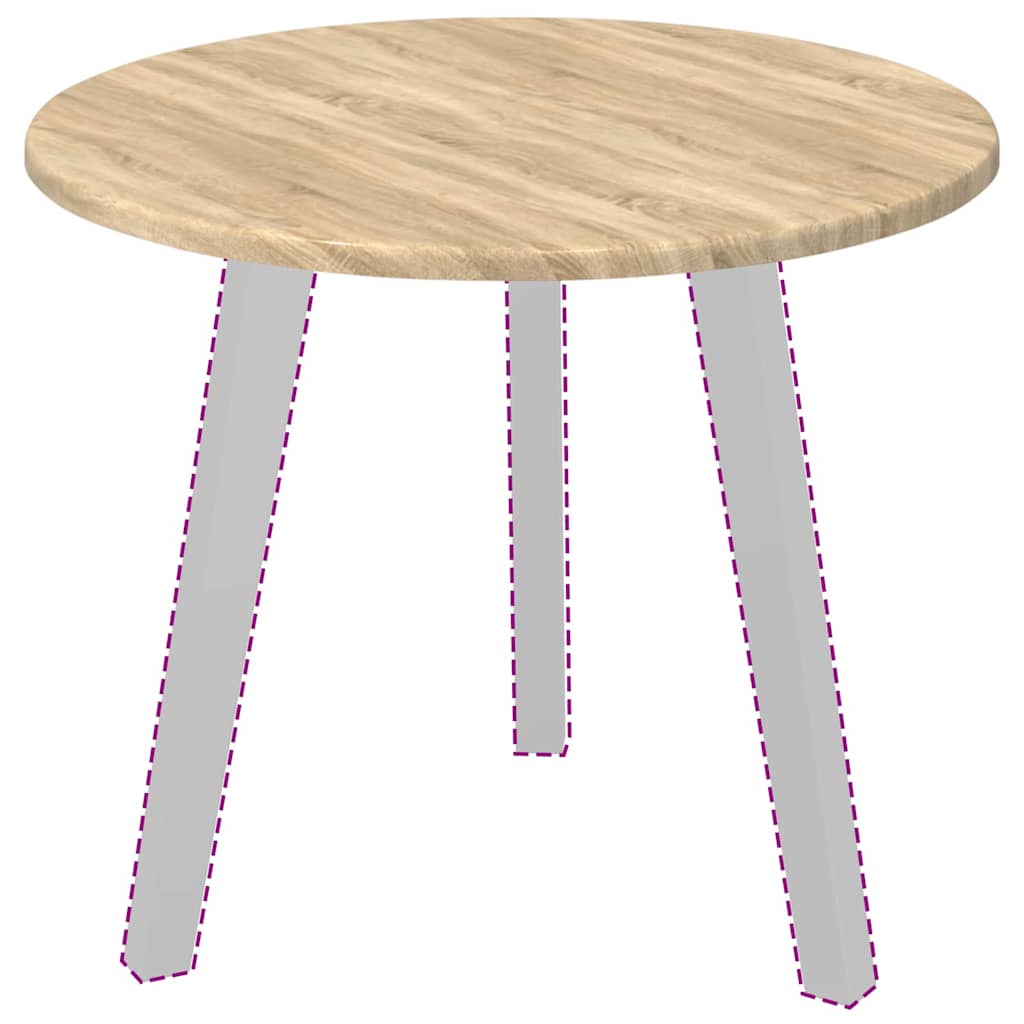 Tischplatte Ø 50 x 1,5 cm Rund Holzwerkstoff Sonoma-Eiche