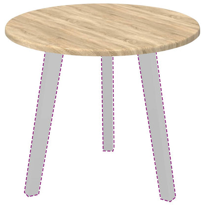 Tischplatte Ø 50 x 1,5 cm Rund Holzwerkstoff Sonoma-Eiche