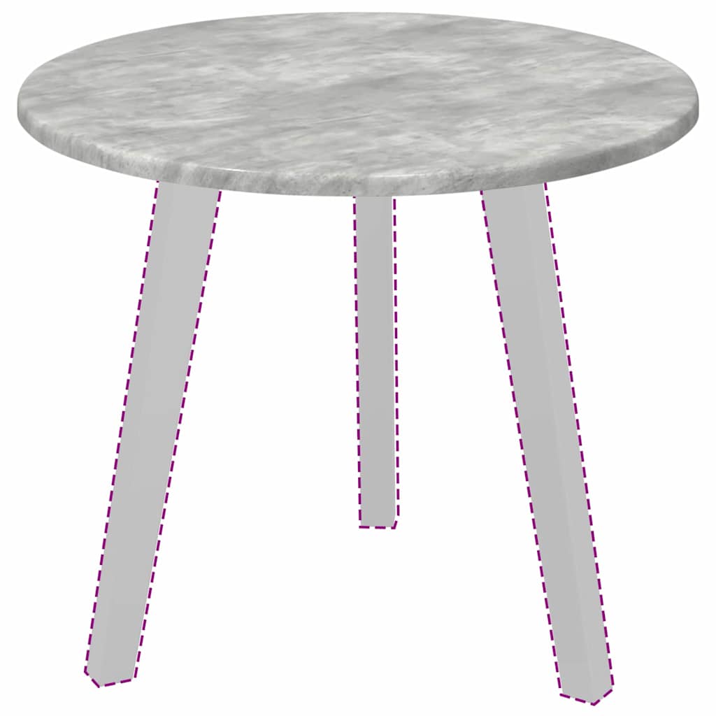 Tischplatte Ø 50 x 1,5 cm Rund Holzwerkstoff Betongrau