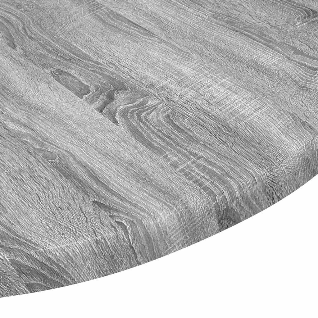 Tischplatte Ø 50 x 1,5 cm Rund Holzwerkstoff Sonoma-Grau