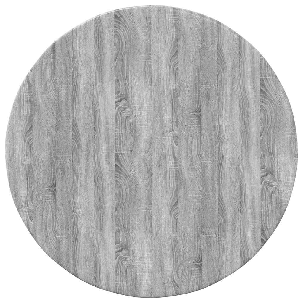 Tischplatte Ø 50 x 1,5 cm Rund Holzwerkstoff Sonoma-Grau