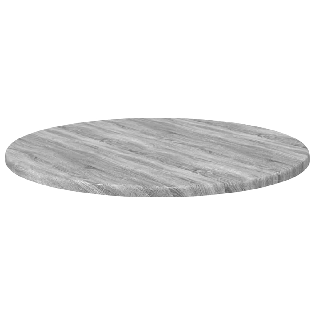 Tischplatte Ø 50 x 1,5 cm Rund Holzwerkstoff Sonoma-Grau