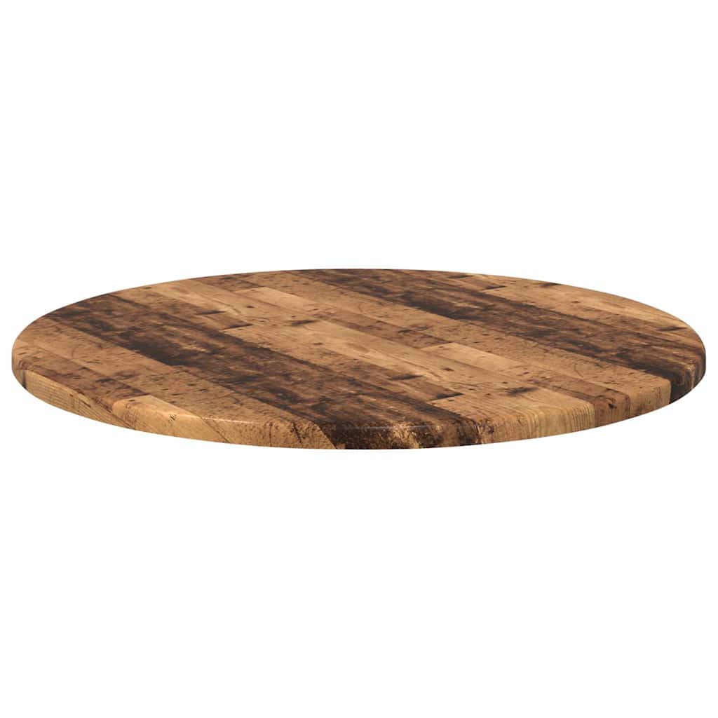 Tischplatte Ø 50 x 1,5 cm Rund Holzwerkstoff Altholz