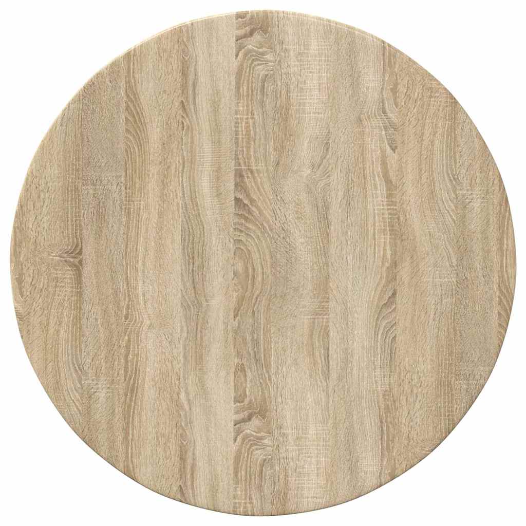 Tischplatte Ø 60 x 1,5 cm Rund Holzwerkstoff Sonoma-Eiche