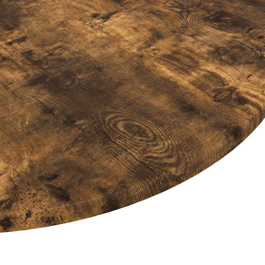 Tischplatte Ø 60 x 1,5 cm Rund Holzwerkstoff Raucheiche