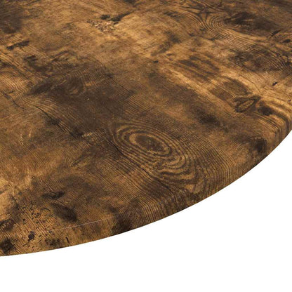 Tischplatte Ø 60 x 1,5 cm Rund Holzwerkstoff Raucheiche