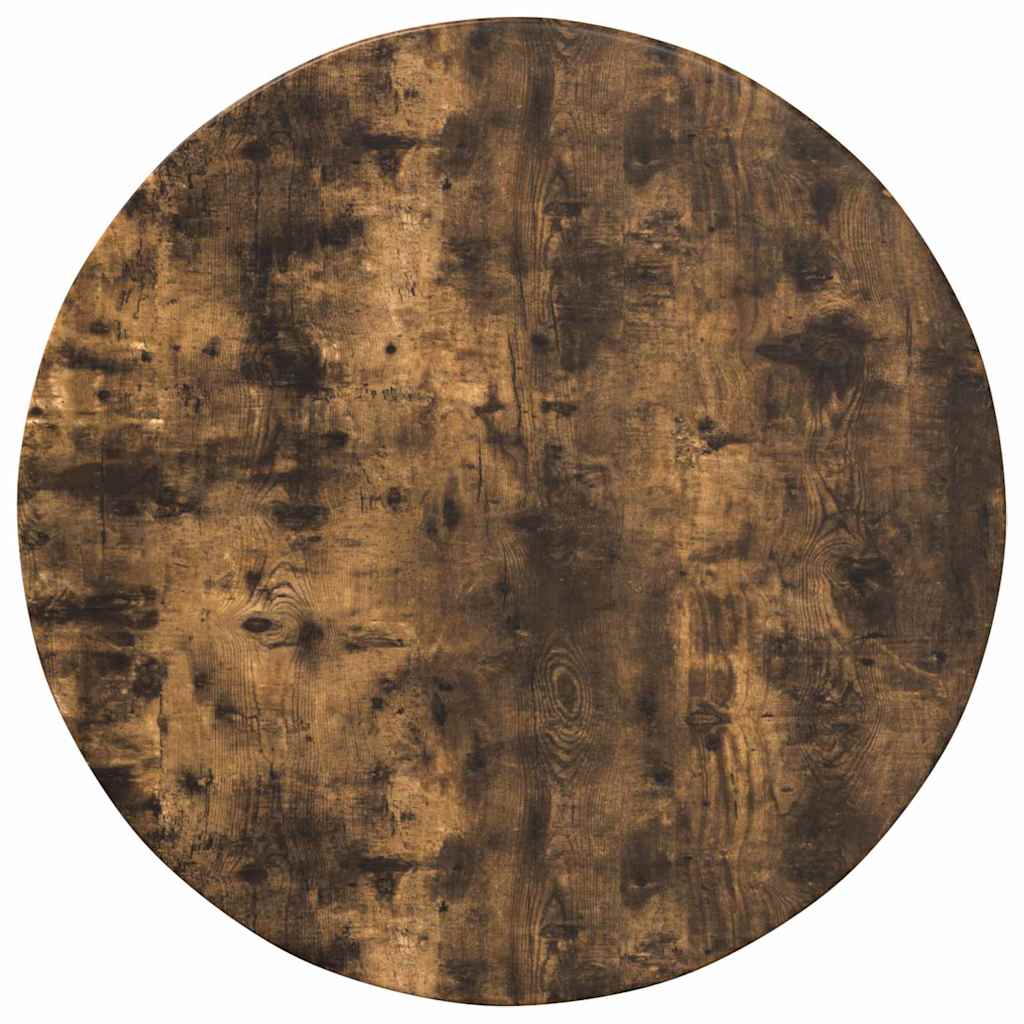 Tischplatte Ø 60 x 1,5 cm Rund Holzwerkstoff Raucheiche