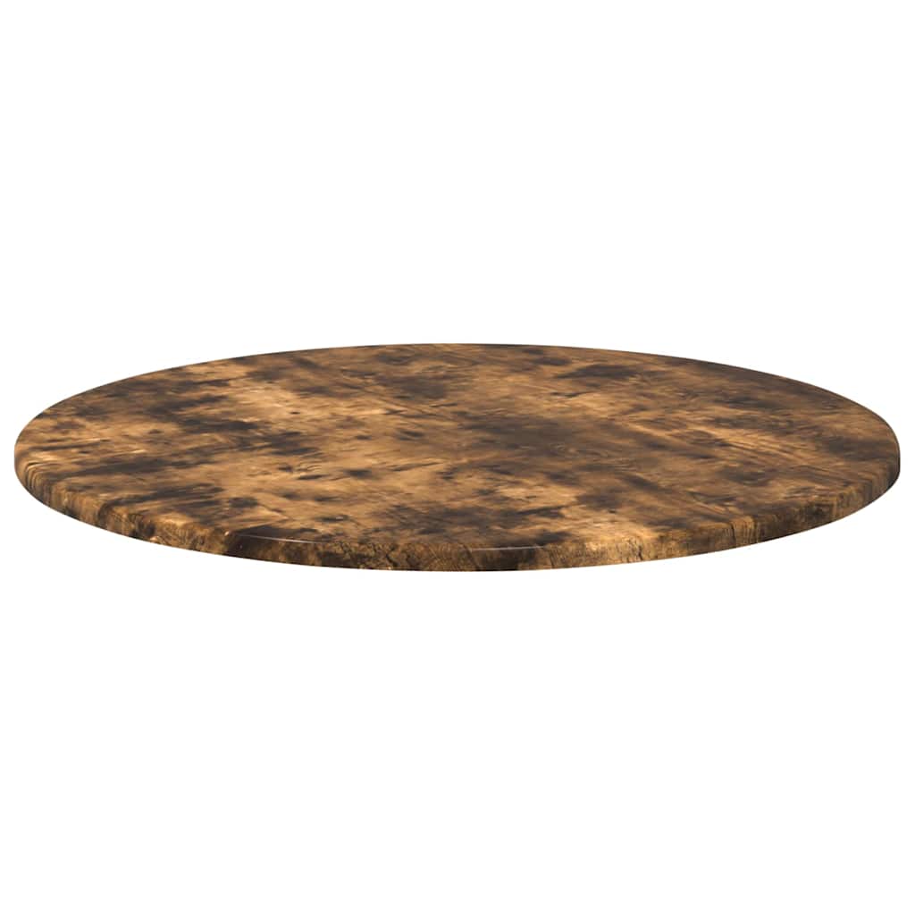 Tischplatte Ø 60 x 1,5 cm Rund Holzwerkstoff Raucheiche