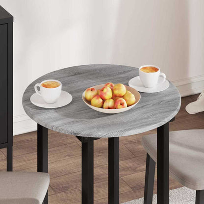 Tischplatte Ø 60 x 1,5 cm Rund Holzwerkstoff Sonoma-Grau