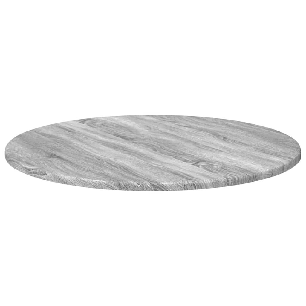 Tischplatte Ø 60 x 1,5 cm Rund Holzwerkstoff Sonoma-Grau