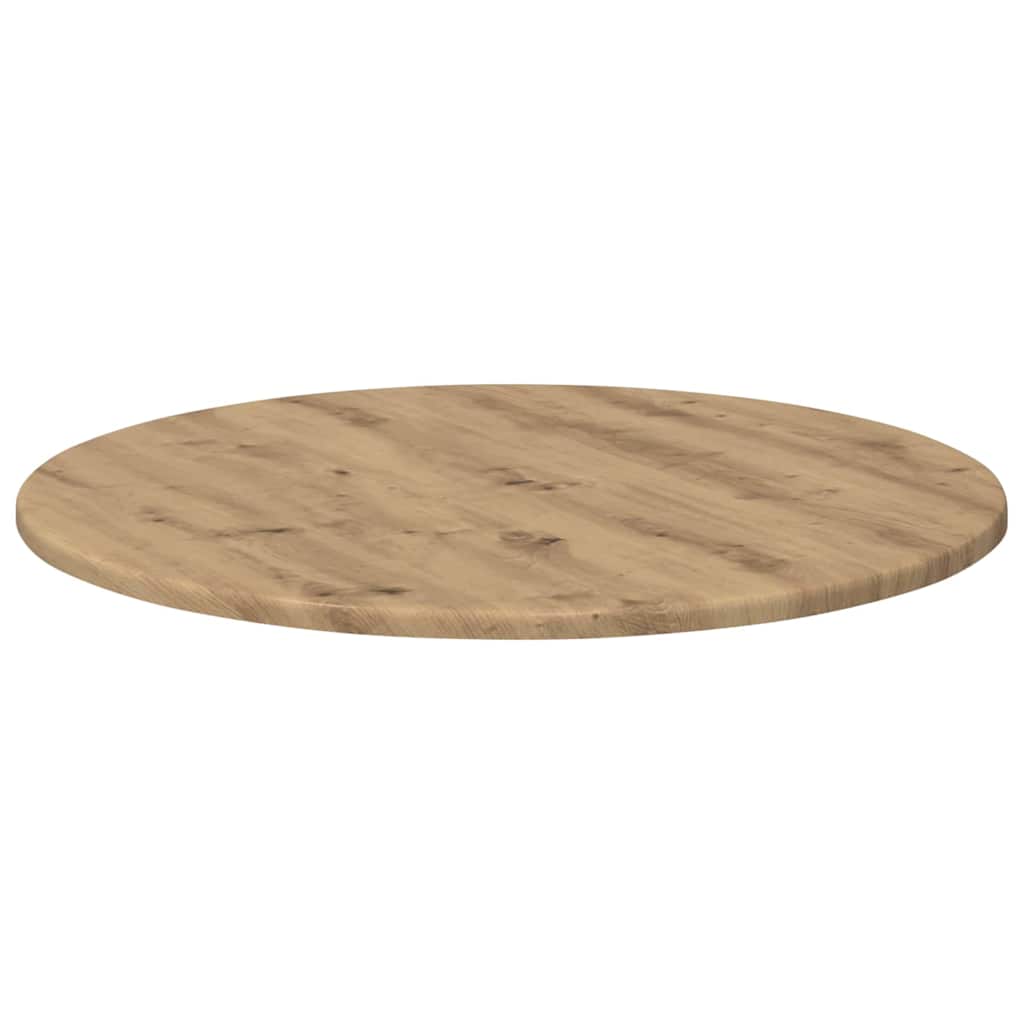 Tischplatte Ø 60 x 1,5 cm Rund Holzwerkstoff Artisan-Eiche