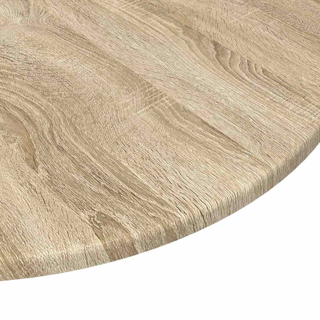 Tischplatte Ø 70 x 1,5 cm Rund Holzwerkstoff Sonoma-Eiche