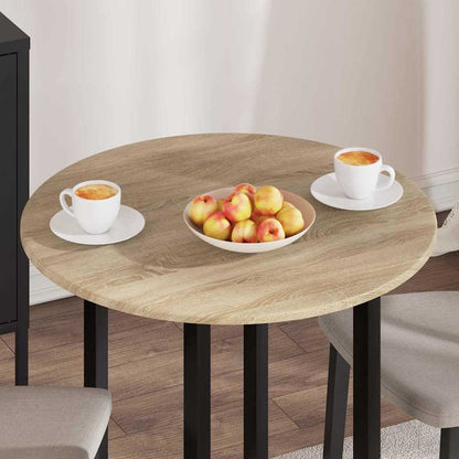 Tischplatte Ø 70 x 1,5 cm Rund Holzwerkstoff Sonoma-Eiche