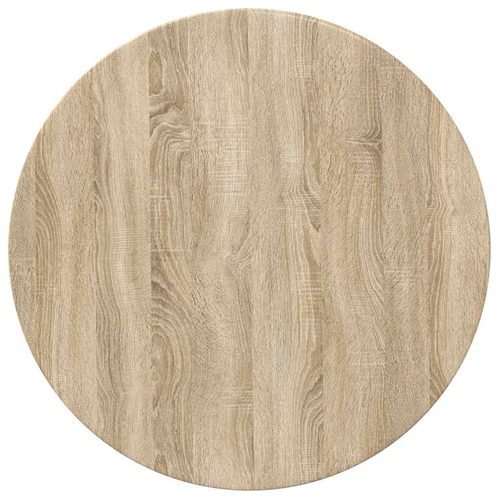 Tischplatte Ø 70 x 1,5 cm Rund Holzwerkstoff Sonoma-Eiche