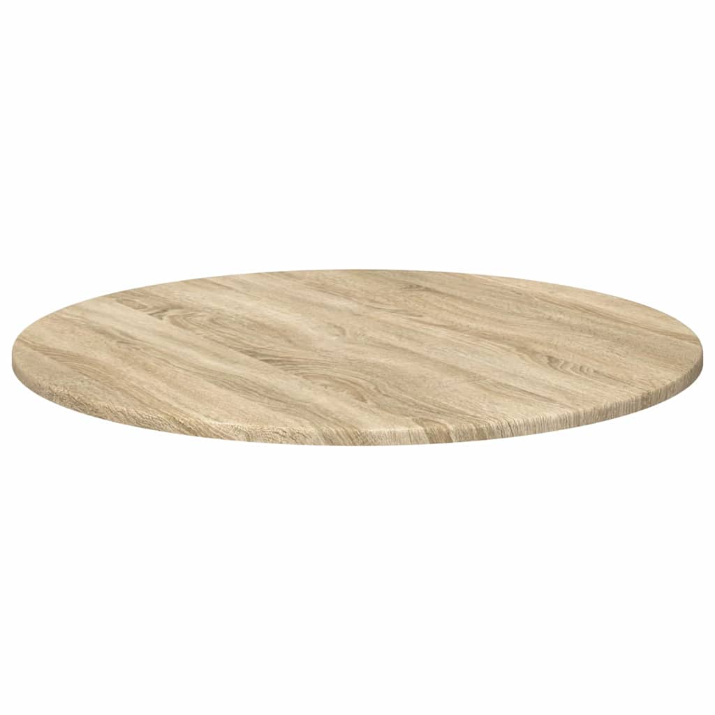 Tischplatte Ø 70 x 1,5 cm Rund Holzwerkstoff Sonoma-Eiche