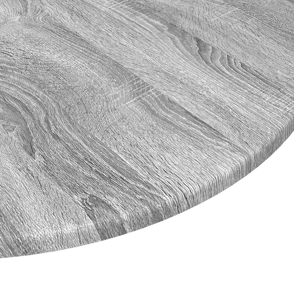 Tischplatte Ø 70 x 1,5 cm Rund Holzwerkstoff Sonoma-Grau