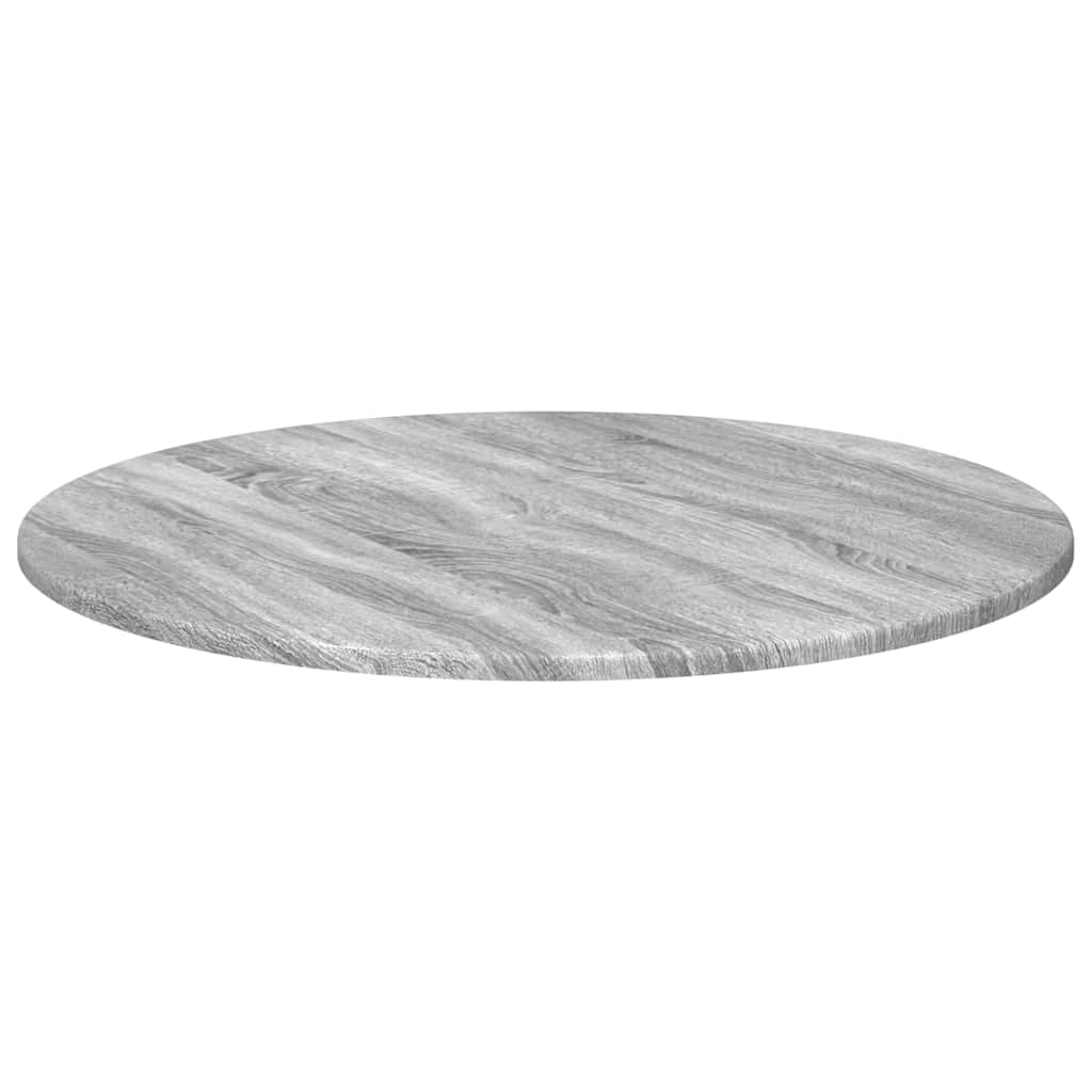 Tischplatte Ø 70 x 1,5 cm Rund Holzwerkstoff Sonoma-Grau