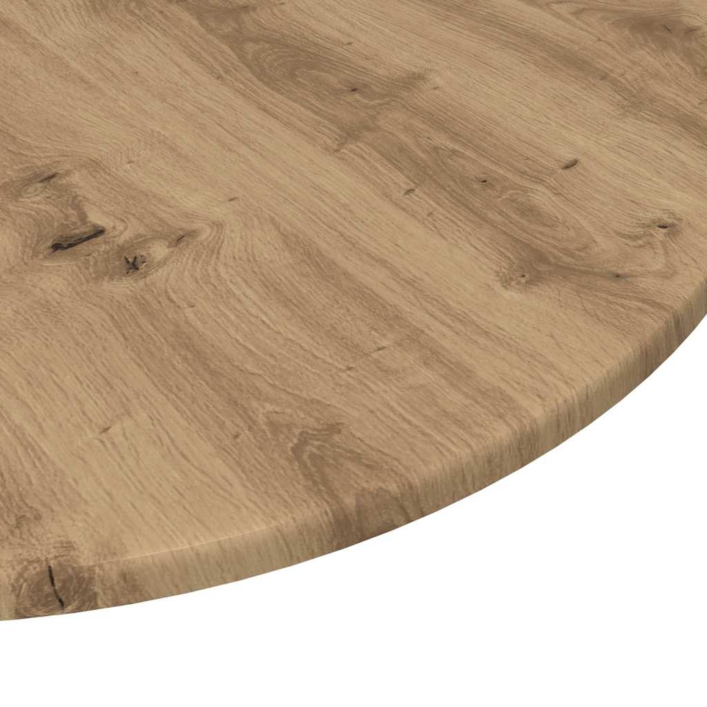 Tischplatte Ø 70 x 1,5 cm Rund Holzwerkstoff Artisan-Eiche
