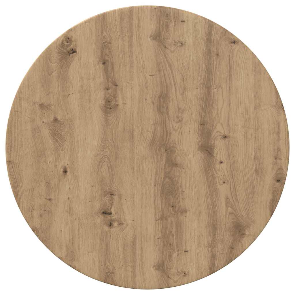 Tischplatte Ø 70 x 1,5 cm Rund Holzwerkstoff Artisan-Eiche