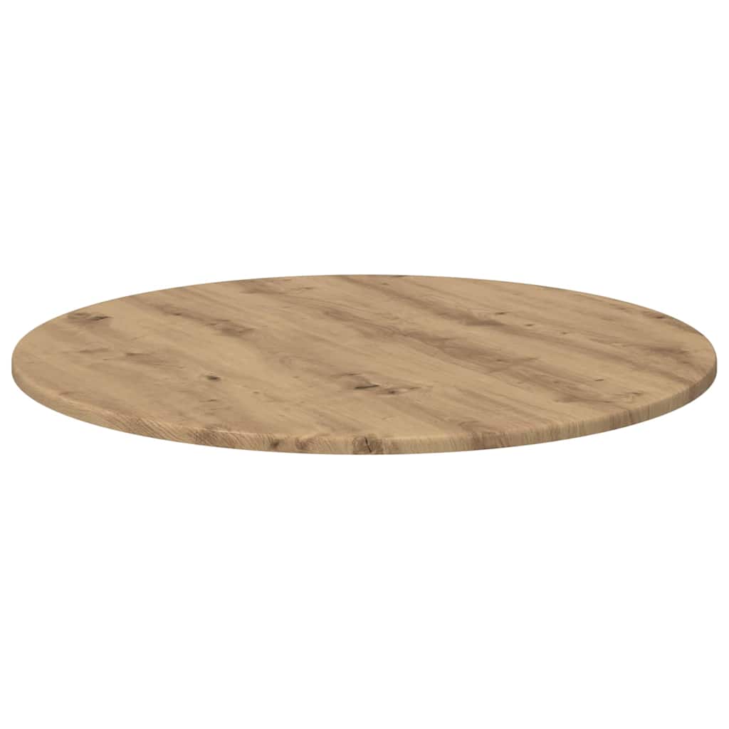 Tischplatte Ø 70 x 1,5 cm Rund Holzwerkstoff Artisan-Eiche