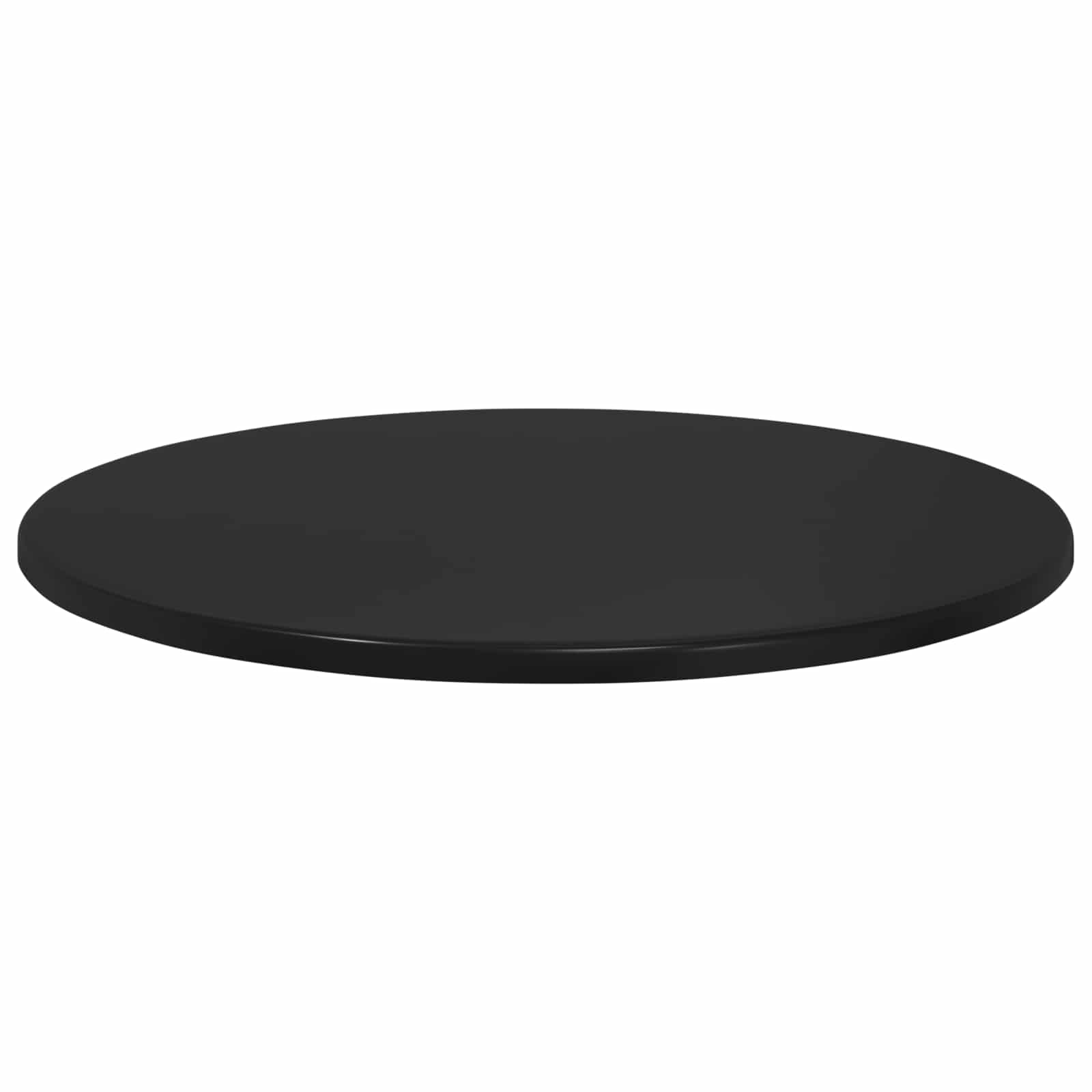Tischplatte Ø 80 x 1,5 cm Rund Holzwerkstoff Schwarz