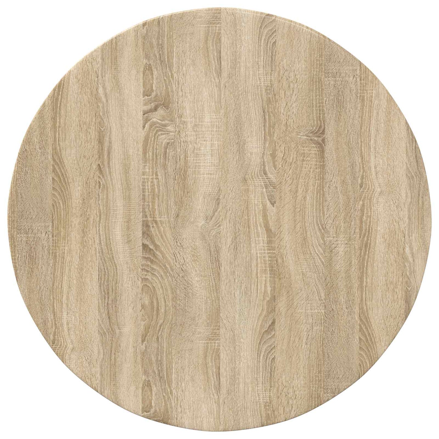 Tischplatte Ø 80 x 1,5 cm Rund Holzwerkstoff Sonoma-Eiche