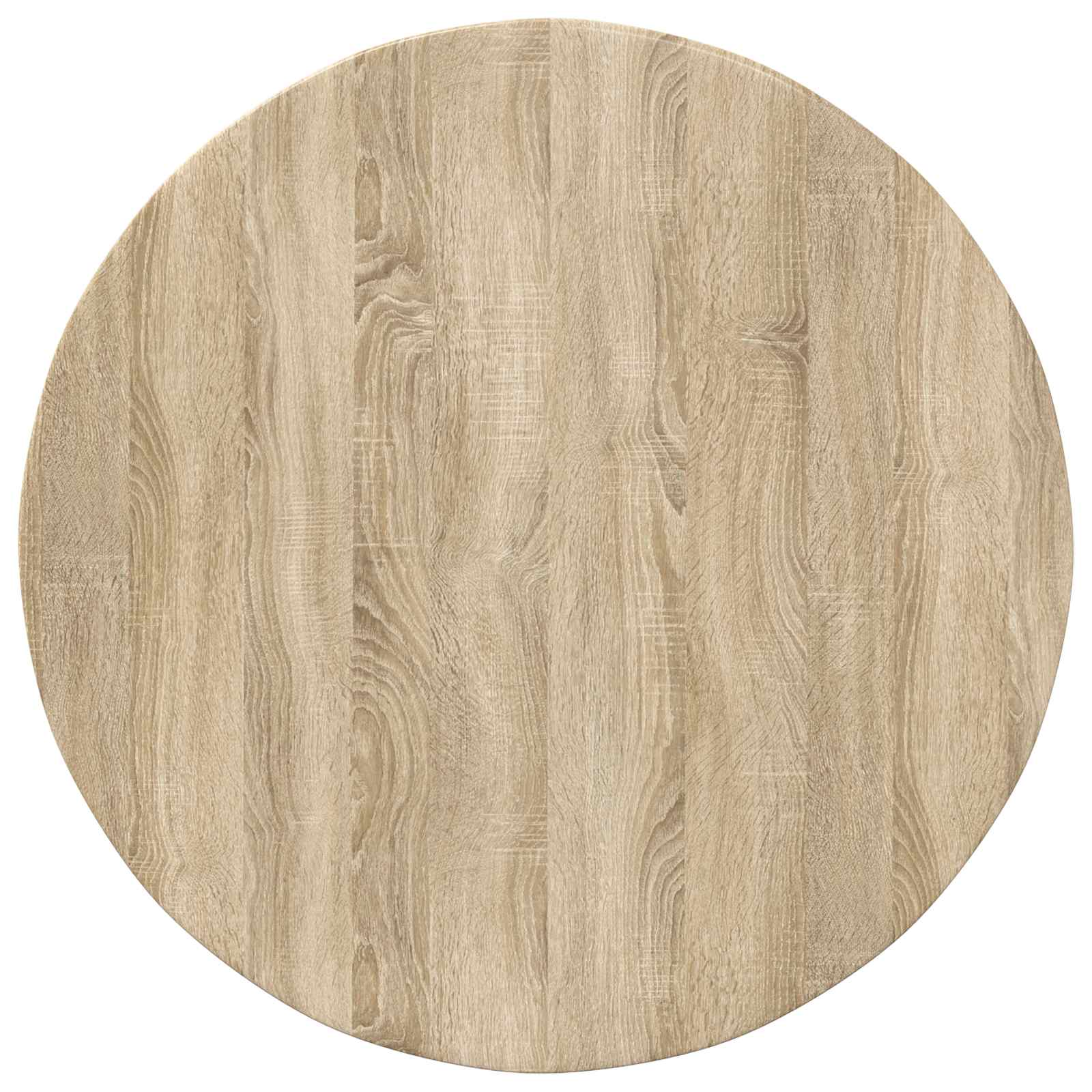 Tischplatte Ø 80 x 1,5 cm Rund Holzwerkstoff Sonoma-Eiche