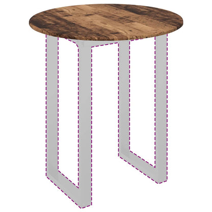 Tischplatte Ø 80 x 1,5 cm Rund Holzwerkstoff Altholz