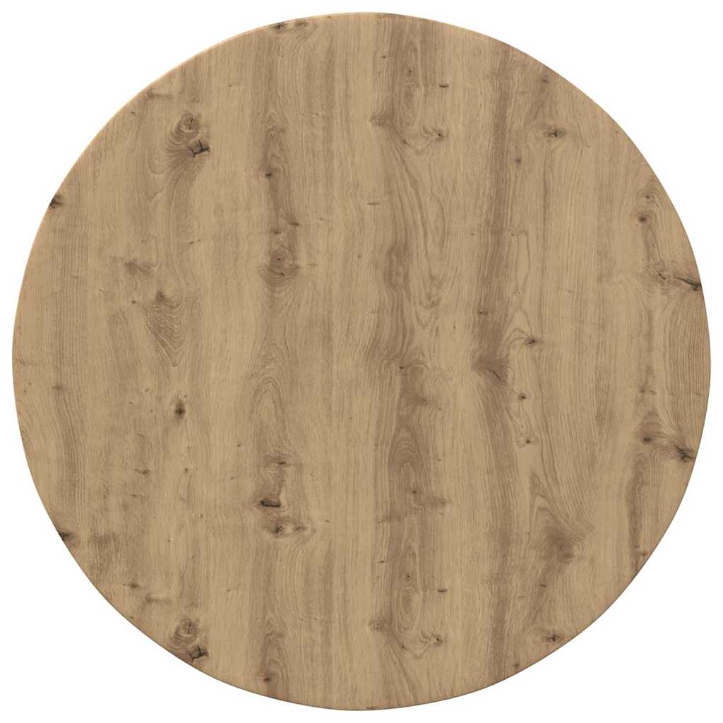 Tischplatte Ø 80 x 1,5 cm Rund Holzwerkstoff Artisan-Eiche