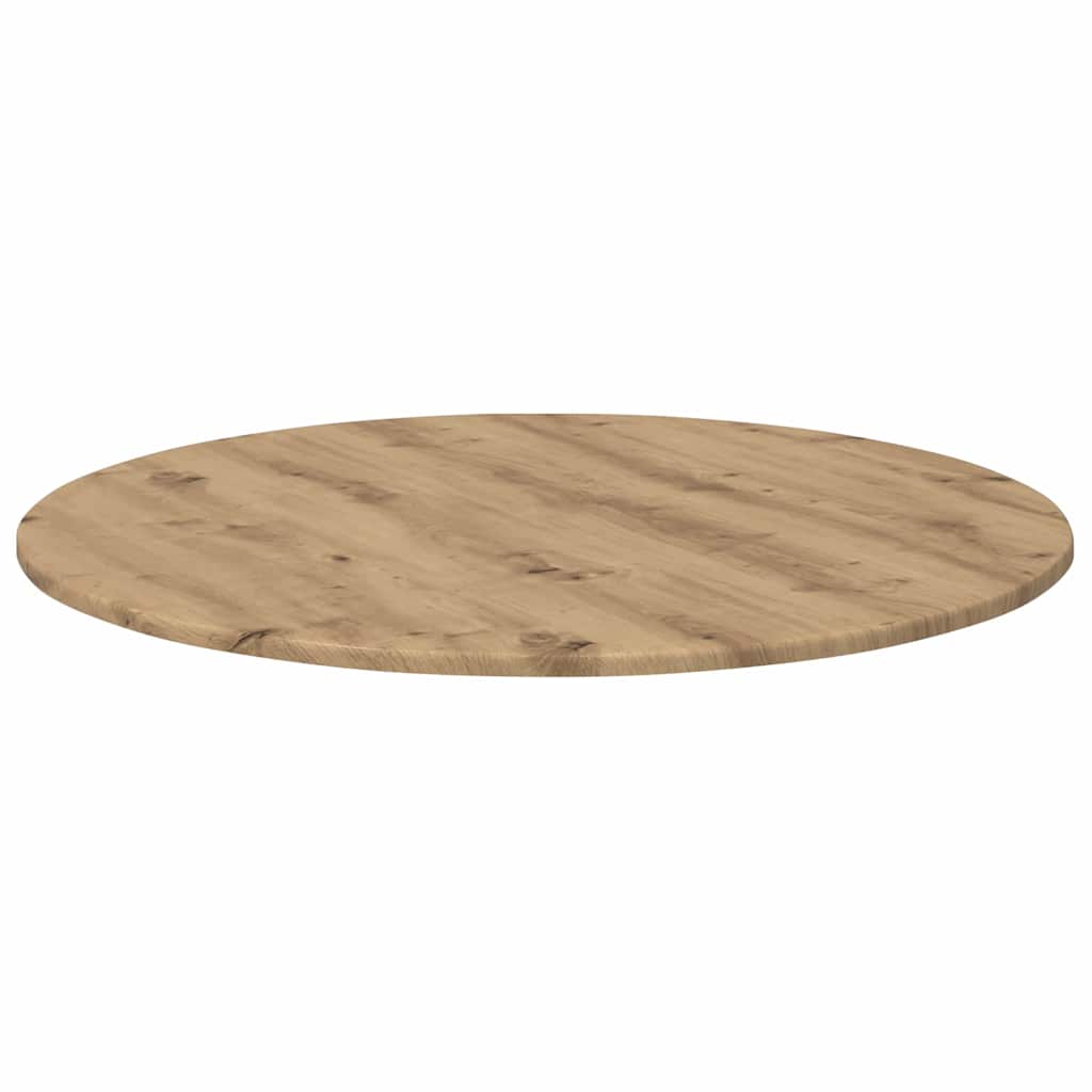 Tischplatte Ø 80 x 1,5 cm Rund Holzwerkstoff Artisan-Eiche