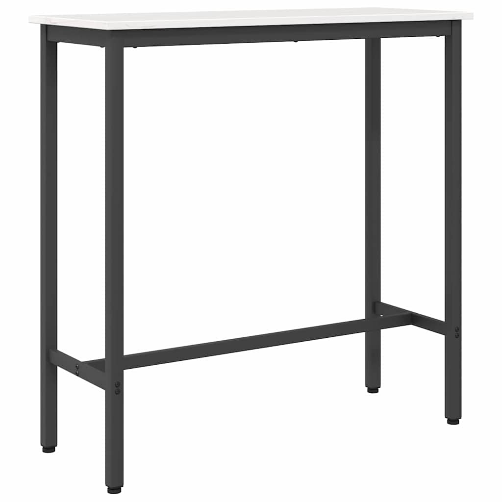Tisch Weiß 100 x 40 x 101 cm Ingenieure Holz und Stahl
