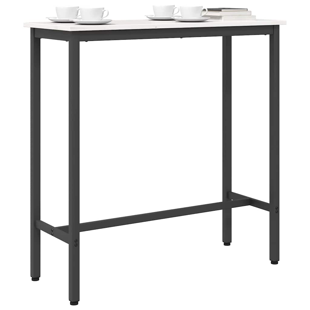 Tisch Weiß 100 x 40 x 101 cm Ingenieure Holz und Stahl