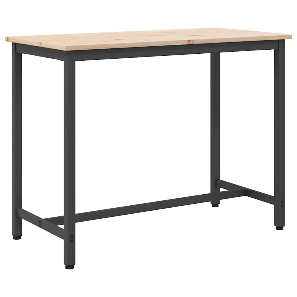 Tisch Natur 100 x 50 x 77 cm Ingenieure Holz und Stahl