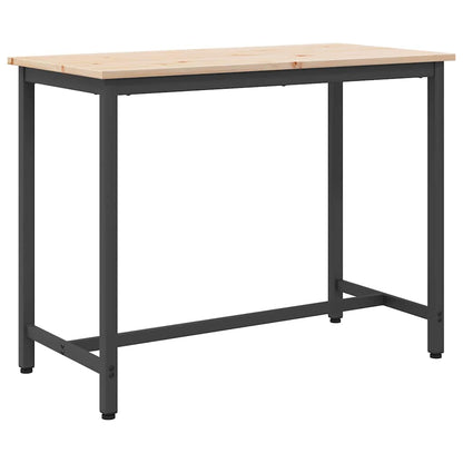 Tisch Natur 100 x 50 x 77 cm Ingenieure Holz und Stahl