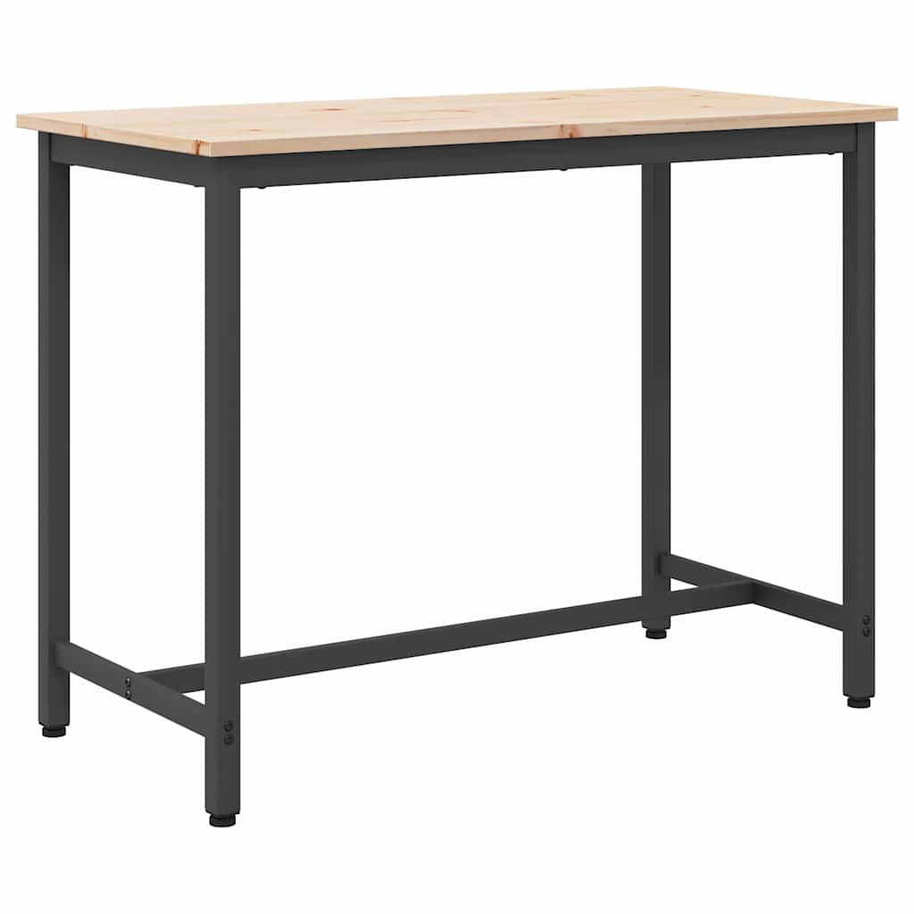 Tisch Natur 100 x 50 x 77 cm Ingenieure Holz und Stahl