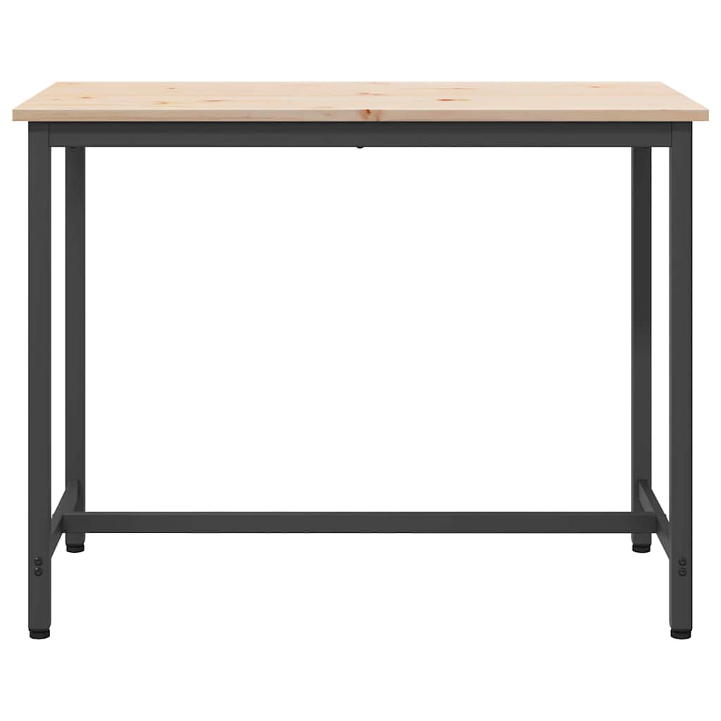 Tisch Natur 100 x 50 x 77 cm Ingenieure Holz und Stahl