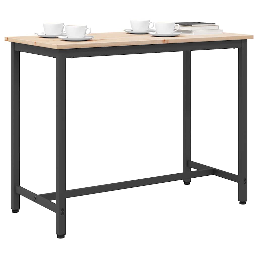 Tisch Natur 100 x 50 x 77 cm Ingenieure Holz und Stahl